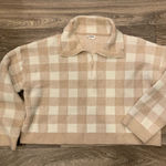 Storia Quarter Zip Collared Cropped Boxy Sweater Size Medium Photo 0