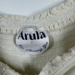 Arula Top Women A (1X) Plus Size Cream Tie Bust Ruffle Tired Peasant Prairie Photo 4