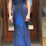 Blush Blue Sparkle Prom Dress Photo 0