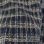 Bonworth Colorful Blue Metallic Thread Tweed Button Front Lined Blazer Size XS/M Photo 6