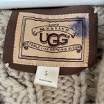 UGG  Cable Knit Cream Button Up Cardigan Sweater Size Small Photo 2