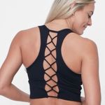 Senita Athletics  Laced Up Crop Top - Black Photo 0