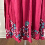 Free People Te Amo Red Embroidered Babydoll Mini Dress $148 S Photo 3