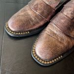 Free People  Abbey Road Slingback Mules Metallic Leather Glam Rhinestone size 8 Photo 3