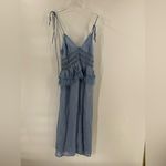 Free People  Kiki Peplum Sheer Ruffed Lace Trims MIDI Slip Dress xs Photo 3