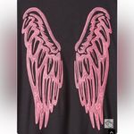 Torrid NEW  Embroidered Back Girlfriend Tee Signature Jersey Wings Black Size 00 Photo 4