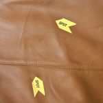 Free People Free‎ People Uptown High Waist Faux Leather Flare Pants in Brown Sz 12 Photo 6