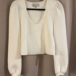 Source Unknown Women’s DH New York White Long Sleeve Top Photo 0