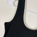 Nuuds Seamless Ribbed Black Tank Bodysuit Small Photo 1