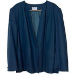 Pendleton  vintage virgin wool teal blue single breasted long sleeve blazer 22W Photo 0