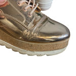 ALDO  Metallic Rose Gold Platform Lace Up Sneakers Women Sz 6.5 Photo 8