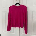 Calvin Klein  Performance Bright Pink Soft Ribbed Hoodie Sweater M Photo 1