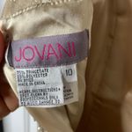Jovani  Embellished beaded Gown Formal Evening Dress Beige Size 10 wedding guest‎ Photo 7