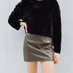ZARA NWT FAUX FUR TEXTURED SWEATSHIRT BLACK SMALL Photo 2
