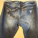 Y2K Soundgirl Blue Straight Leg Jeans Vintage Distressed SZ 9 Ripped Dark Wash Photo 6