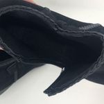 Black Suede Zip Side Silver Slant Heel With Bow Booties Womens 42 or US 8.5 Photo 13