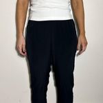 GRANA Black 100% Silk Ankle Cropped Trousers Size Medium Photo 0