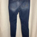 Indigo Rein  Dark Blue Distressed Skinny Jeans Photo 6