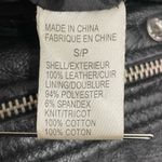 Theory Lanri Stage Black Leather Bomber Jacket Ribbed Sweater Cuffs Size Small Photo 13