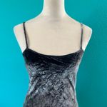 Reformation  Delfine Gray Velvet Silk Mini Dress Slip Luxury Party Size XS Photo 4