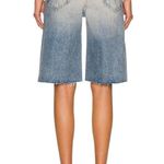 NWT Mother Superior Undercover Knee Fray Short in The Other Side Denim Shorts 27 Blue Photo 14