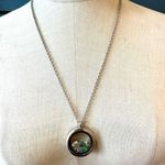 Ocean Floating Charm Locket necklace Gray Photo 1