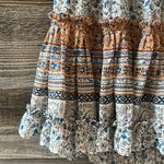 MISA Los Angeles Smocked Waist Tiered Floral Ruffle Mini Skirt Size Small Photo 1