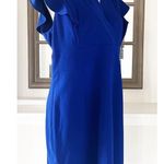 DKNY V-Neck Flutter Sleeve Sheath in Berry Blue, Size 16 New w/Tag SOLD OUT! Photo 4