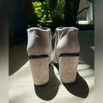 Sol Sana Sol‎ Sana Taupe/Silver Velvet Booties Size EU 38 Photo 5