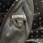 EXPRESS Womens Black Velvet Dress with Silver Dots XS Photo 3