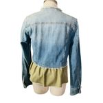 Pilcro and the Letterpress  Ruffle Denim Jean Jacket Size Small Photo 4