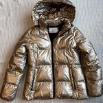 BCBGeneration  Gold Metallic Puffer Jacket Photo 1