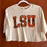 Bella Canvas LSU Tigers Print Bells + Canvas Airline Jersey Cropped Tee Size L Photo 0
