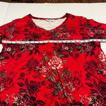 Pioneer Woman dark pink floral knit top shirt blouse 3/4 length sleeve v Photo 6