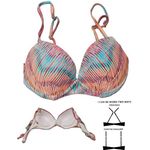 Raisin's NWT  multi striped bikini medium top padded push up  Photo 1