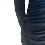 ALC Frank A.L.C. Black Ruched Bodycon Mini Dress Long Sleeve Halter Neck Medium $495 NWT Photo 8
