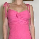 By The River Gorgeous Pink Feminine Maxi Dress with Flower Size Medium Photo 1
