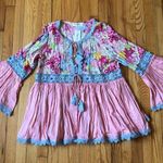 Impressions  Online Boutique NWT Kiss Me in the Meadow Pink Top Cardigan M Photo 1