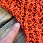 ZARA  Women's Orange Open Knit Cropped Sweater Top Size M Photo 6