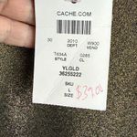 Cache  Tank Top Women Large Shimmery Olive Green V-Neck Sleeveless Party NWT Photo 4