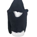 Wildfox  Marley Oversized Black Hoodie Crop Relaxed 100% Cotton Sweater Top Small Photo 2