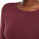 Babaton Aritzia sculpt Knit Forefront Long sleeve size S NWT burgandy color Photo 2