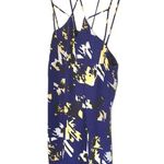 Paper Heart  Blue Black Yellow White Geometric Criss Cross Spaghetti Strap Dress Photo 7