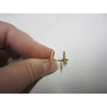 None Gold Tone Two Metal Vertical Bar Women's Ring Size 6 Photo 3