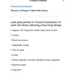 French Connection Womens Whisper V Neck Mini Dress Blue Faux Wrap Size 10 M Photo 1