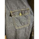 CHAPS  Denim Tunic Dress Women's Long Sleeve Western Shirt Dress‎ Large Boho Photo 3