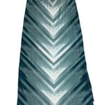 Chico's Chico’s Ombré Turquoise & White Chevron Slit Maxi Skirt Size 12 (Chico’s 2) Photo 0