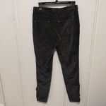 Anthropologie Marrakech  Dark Gray Velvet Skinny Pants with Zipper Leg Size 27 Photo 1