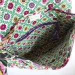 Vera Bradley  Viva la Vera Bag Crossbody Strap‎ Purple Green Floral Flap Bag Photo 5