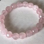 New Pink Rose Quartz Libra Scorpio October Stretch Bracelet Photo 7